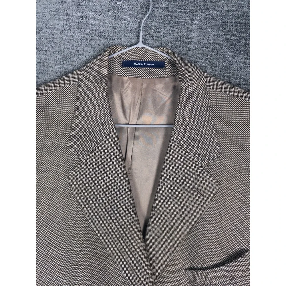 VTG Ralph Lauren Blazer Mens 46T Brown Business Academia 3‎ Button 100% Wool